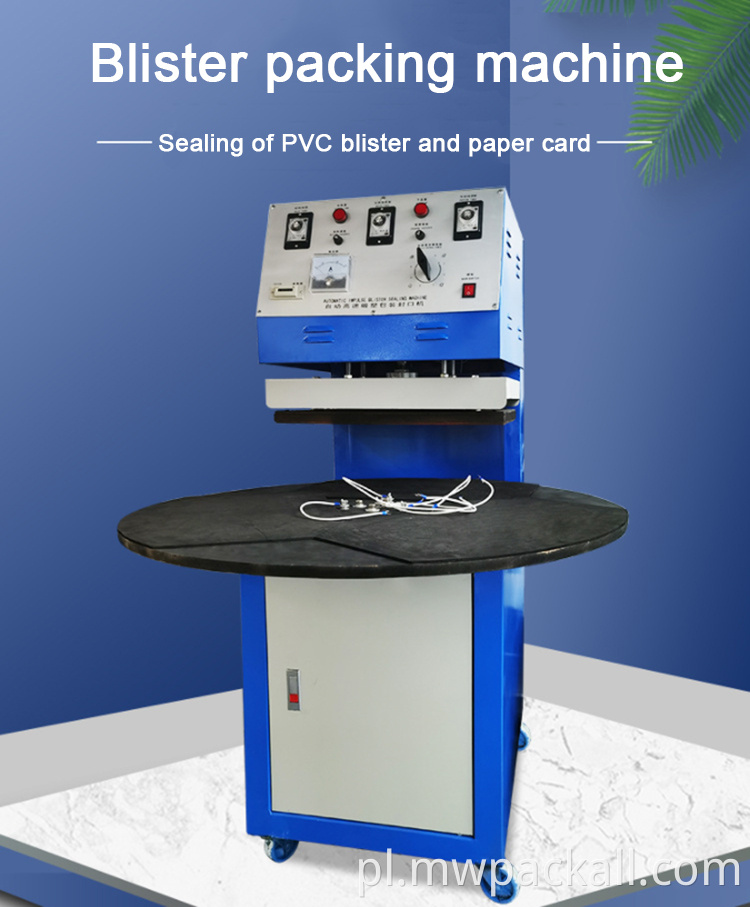 Maszyna do pakowania blistrów typu gramofonu / Maszyna do uszczelniania termicznego papieru PVC do sprzętu, zabawek